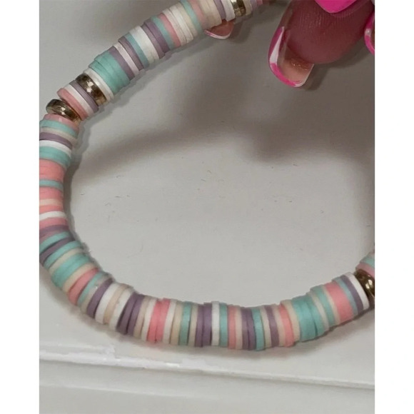 Bauble bar Mama Beaded Bracelet Multicolor elastic Women's Jewelry - Picture 5 of 5